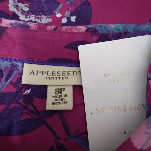 Appleseed's | NWOT Bundle of 2 Floral Cotton Button Up Blouse | Size 8P - Picture 10 of 12